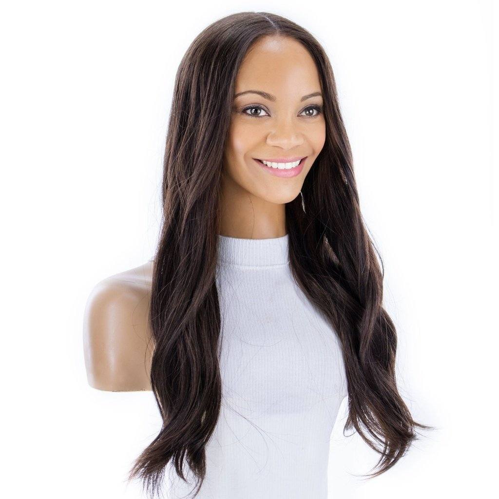 24" Divine Lace Top Topper Dark Brown