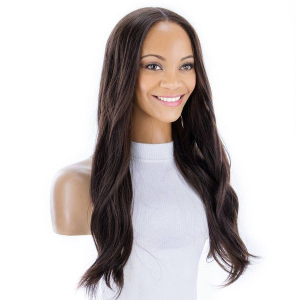 24" Divine Lace Top Topper Dark Brown