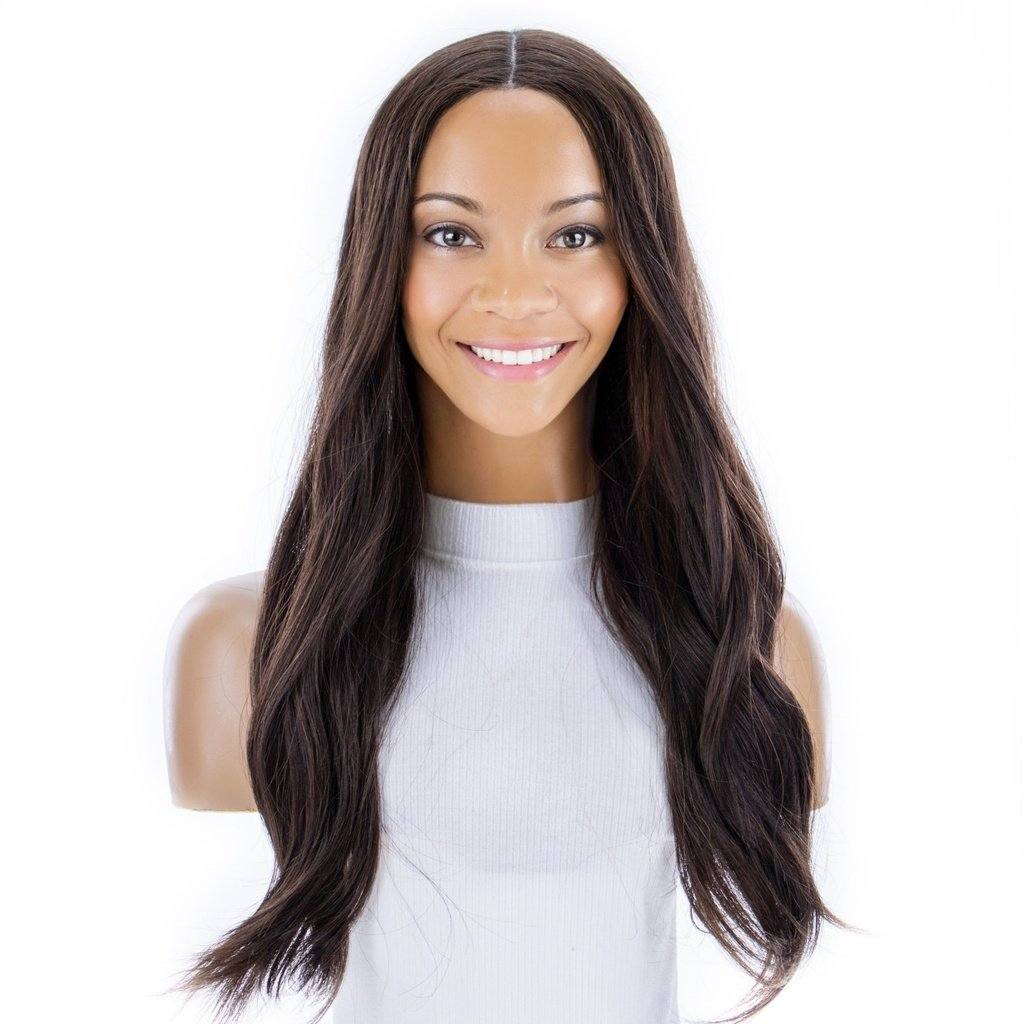 24" Divine Lace Top Topper Dark Brown