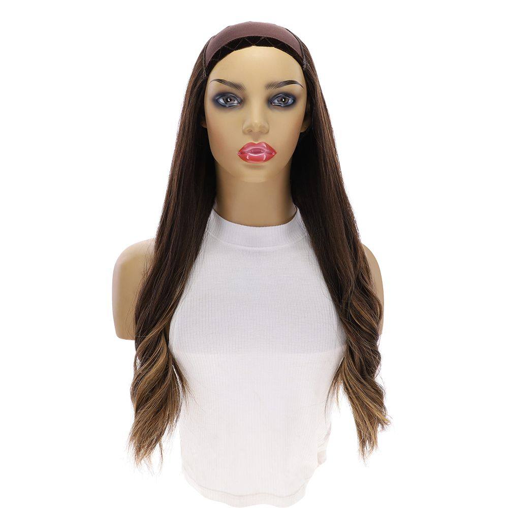 24" HatFall Wig Dark Brown Balayage