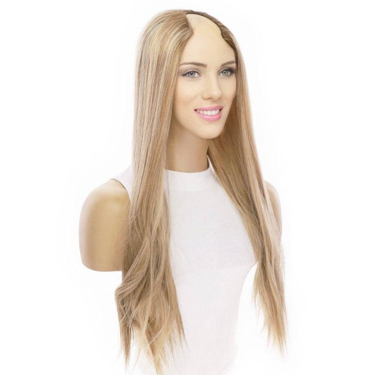 24" U-Shape Wig Ash Blonde