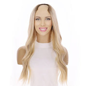 24" U-Shape Wig Platinum Blonde