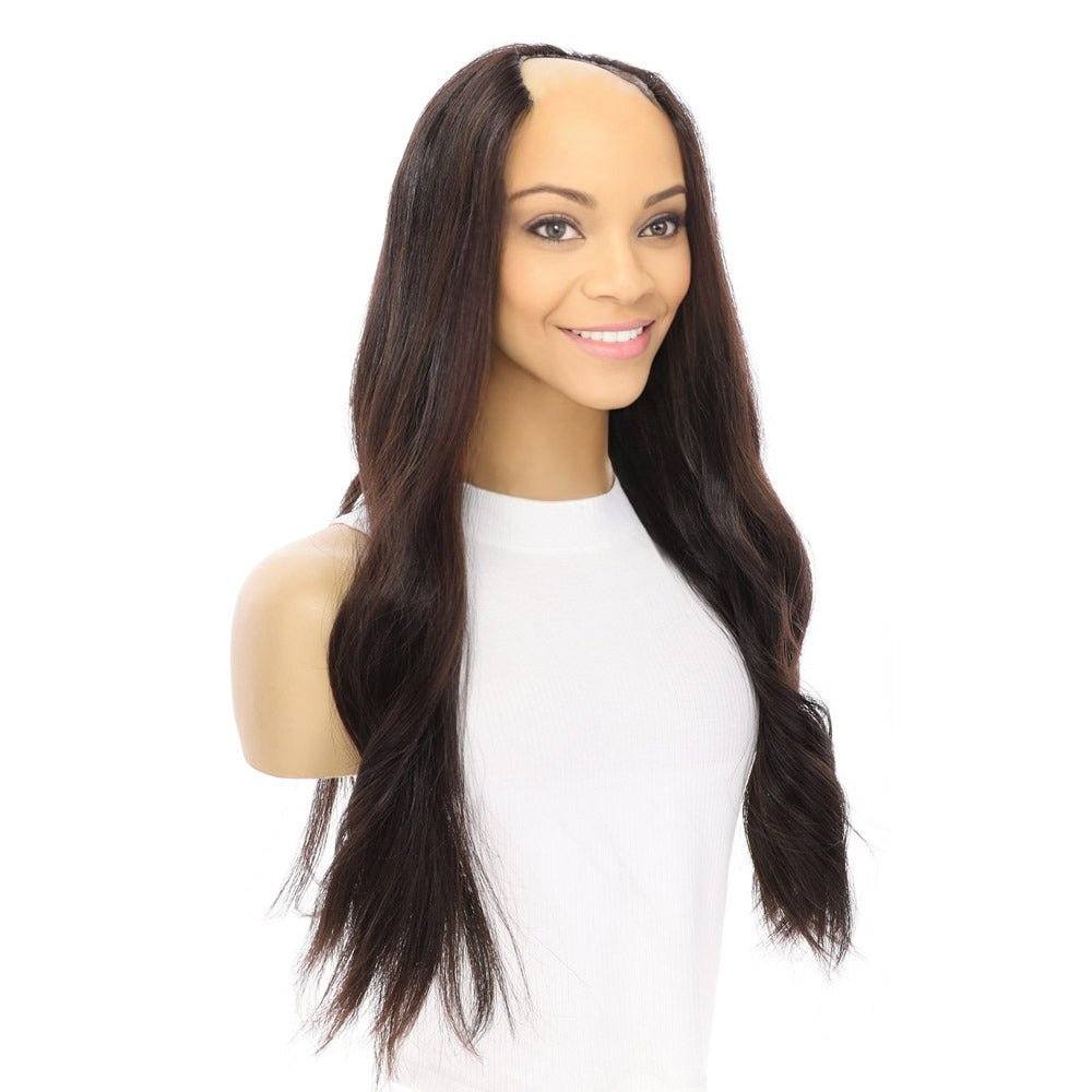 24" U-Shape Wig Soft Black