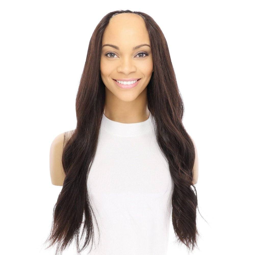 24" U-Shape Wig Soft Black