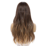 24" U-Shape Wig Dark Brown Balayage
