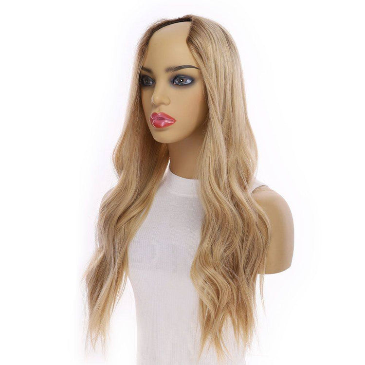24" U-Shape Wig Golden Blonde