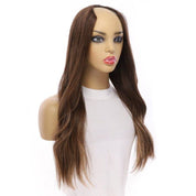 24" U-Shape Wig Medium Brown Balayage