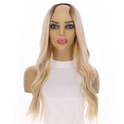 24" U-Shape Wig Platinum Blonde