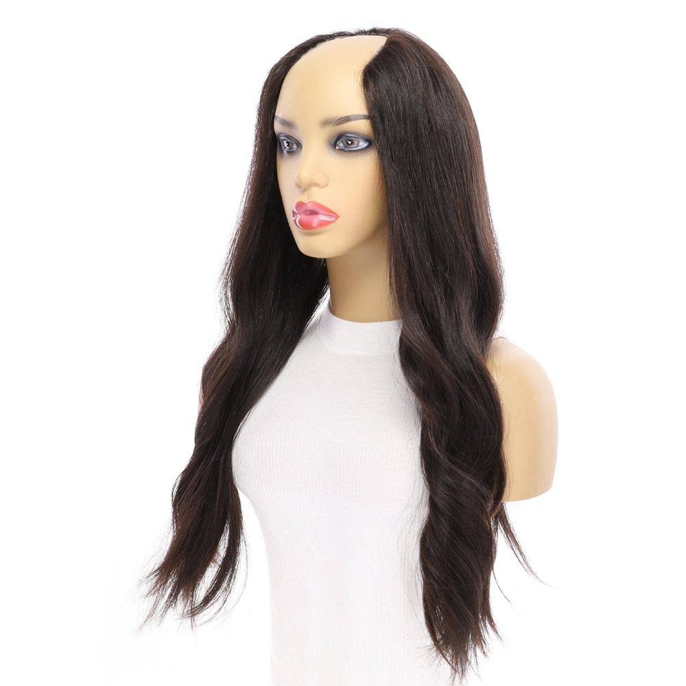 24" U-Shape Wig Soft Black