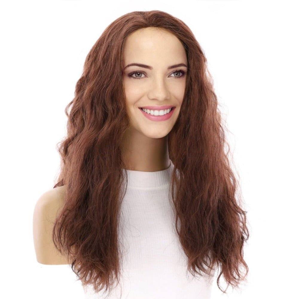 24" 3/4 Bandfall Wig Auburn Wavy