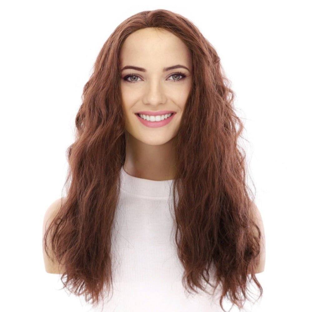 24" 3/4 Bandfall Wig Auburn Wavy