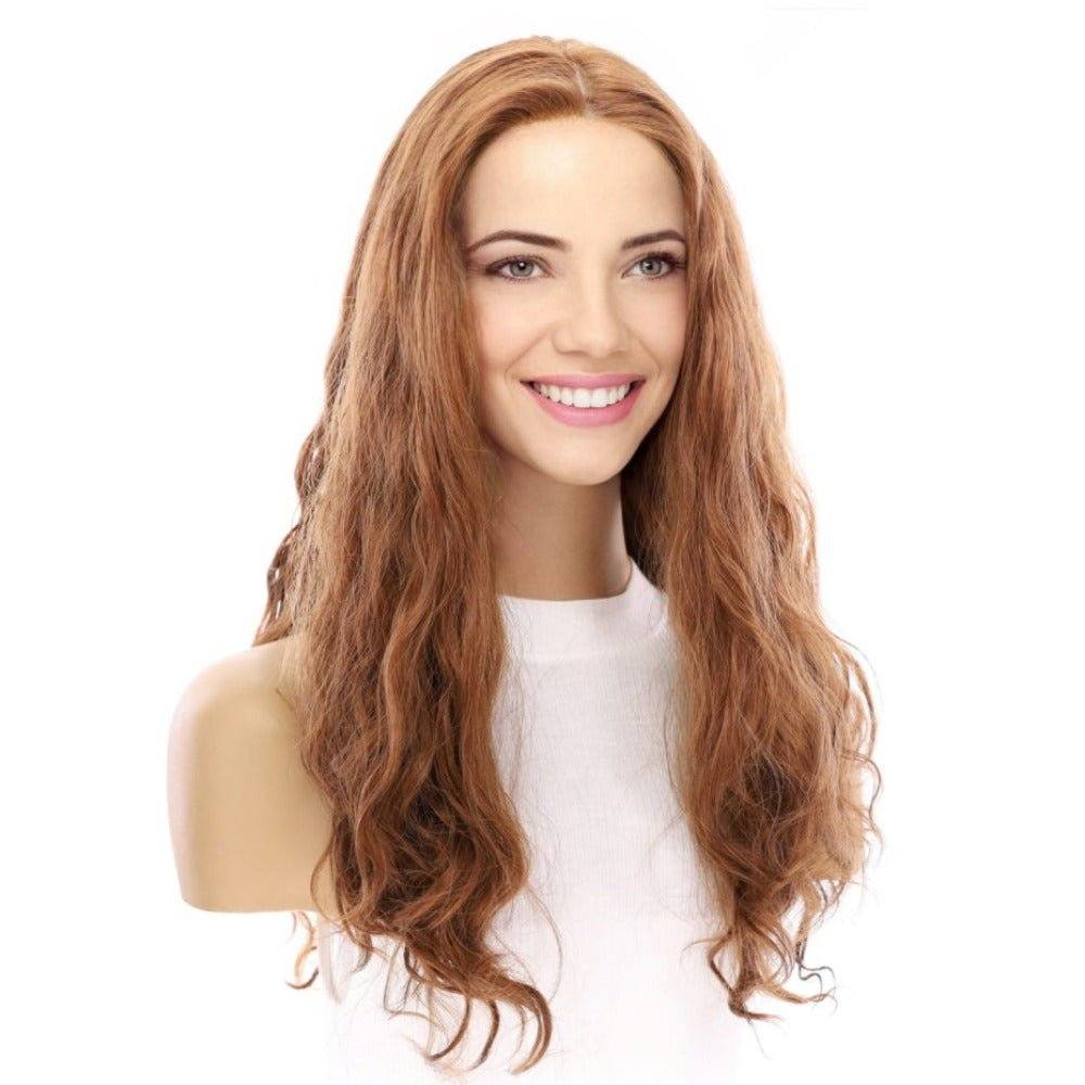 24" Gisele Silk Top Wig Copper Wavy