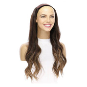 24" HatFall Wig Dark Brown Balayage