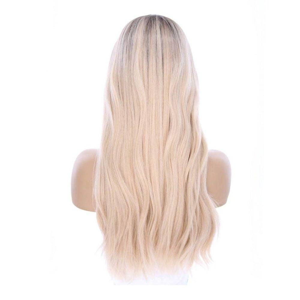 24" Divine Lace Top Wig Platinum Blonde w/ Rooting