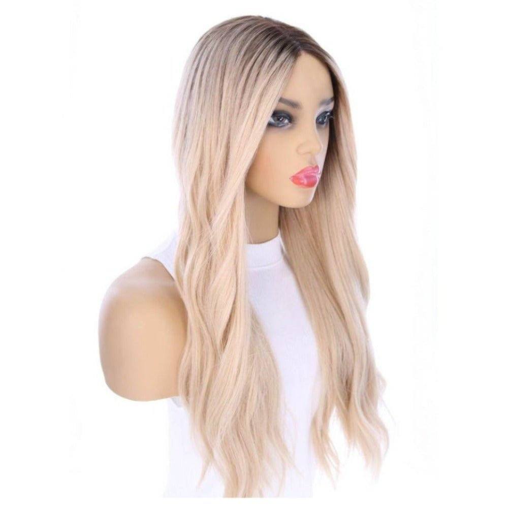 24" Divine Lace Top Wig Platinum Blonde w/ Rooting
