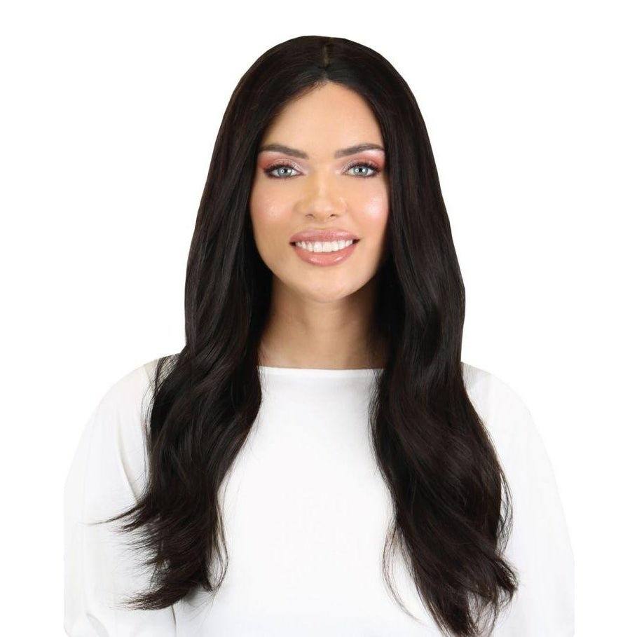 26" Ponytail Silk Top Wig Natural Black