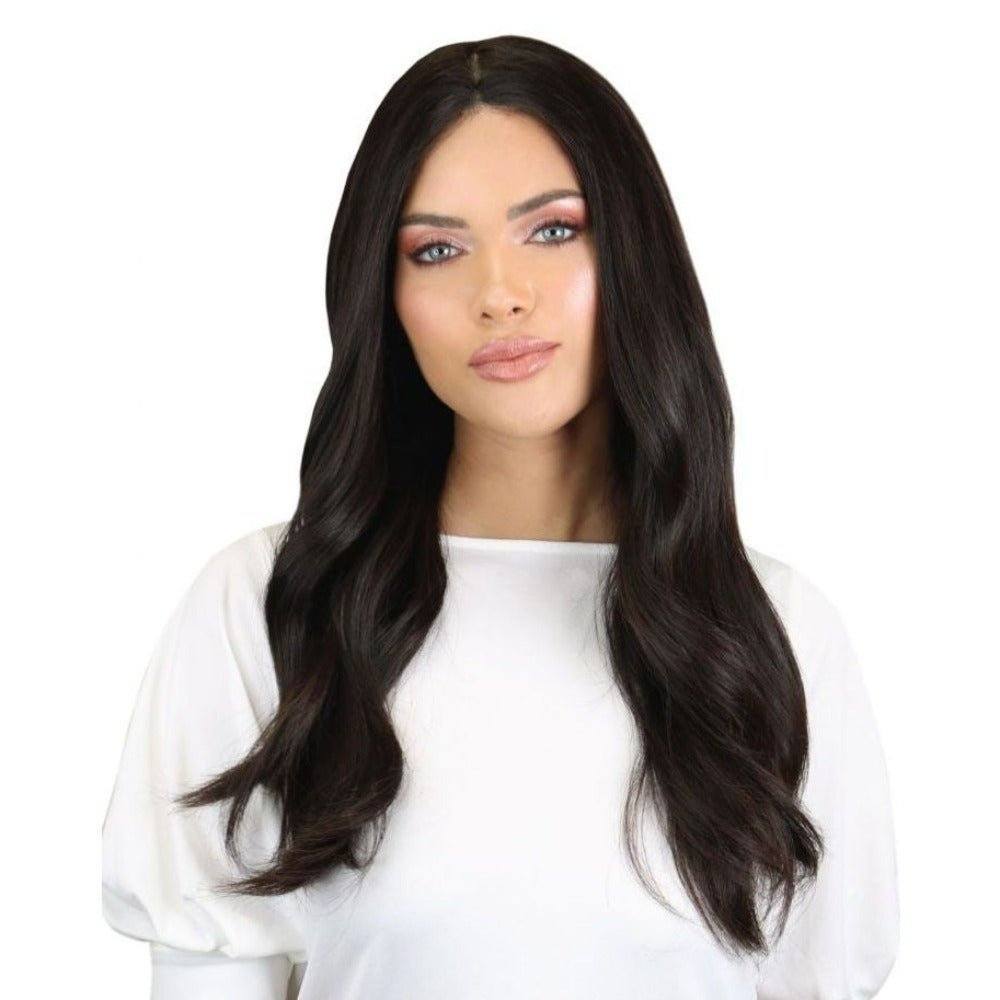 26" Ponytail Silk Top Wig Soft Black