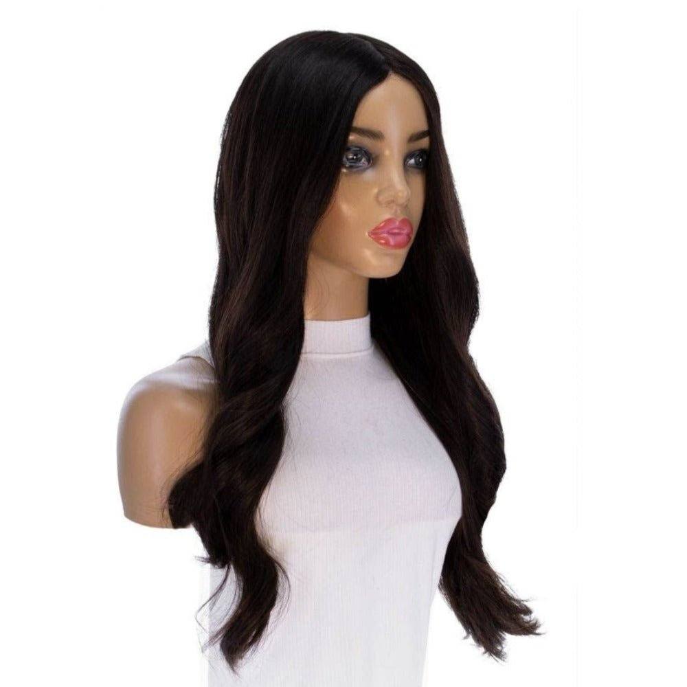 26" Ponytail Silk Top Wig Natural Black