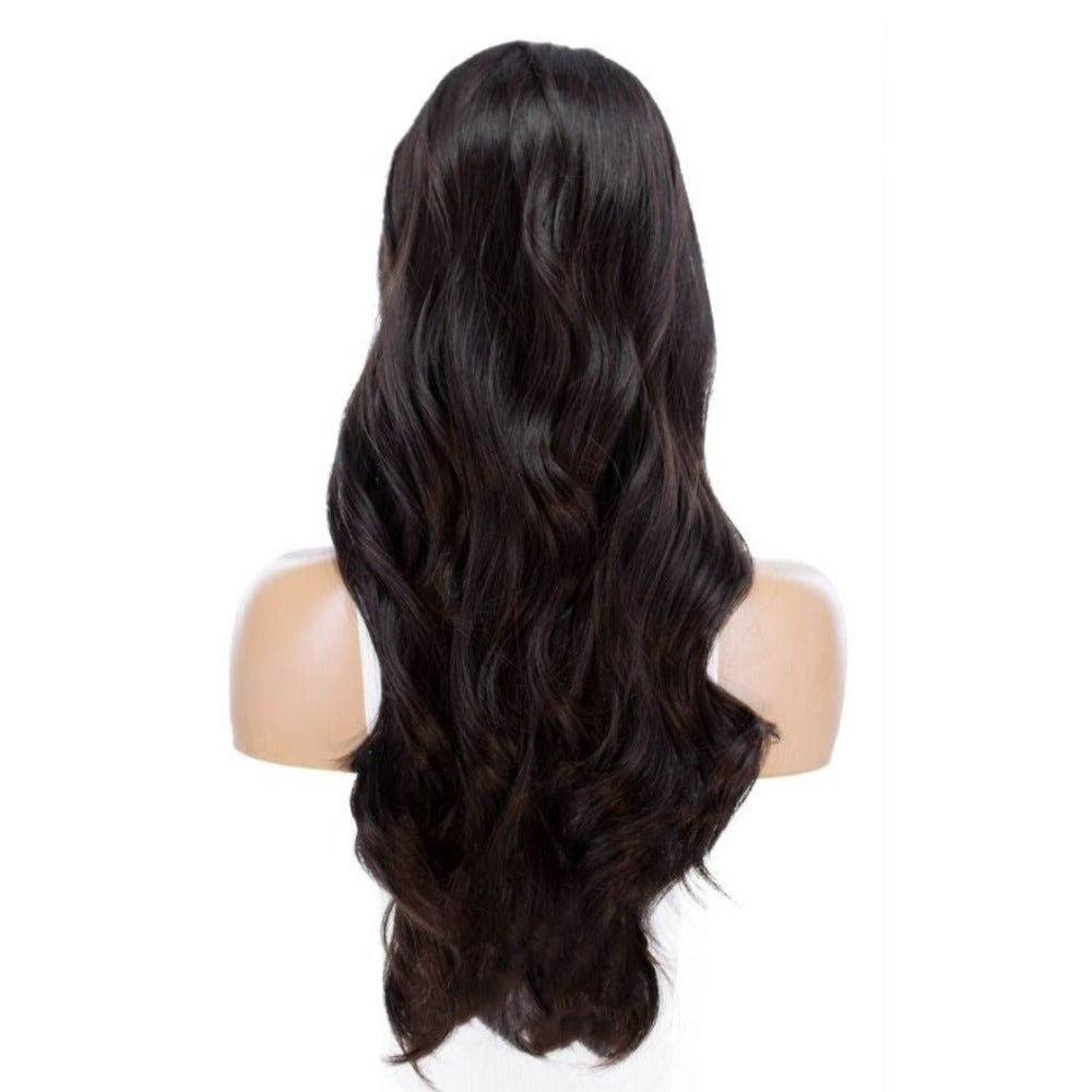 26" Ponytail Silk Top Wig Natural Black