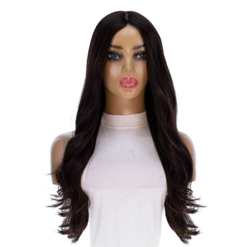 26" Ponytail Silk Top Wig Natural Black