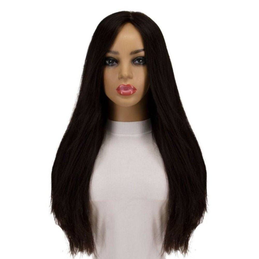 26" Ponytail Silk Top Wig Natural Black
