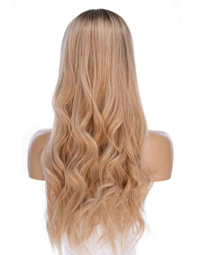 26" Ponytail Silk Top Wig Golden Blonde