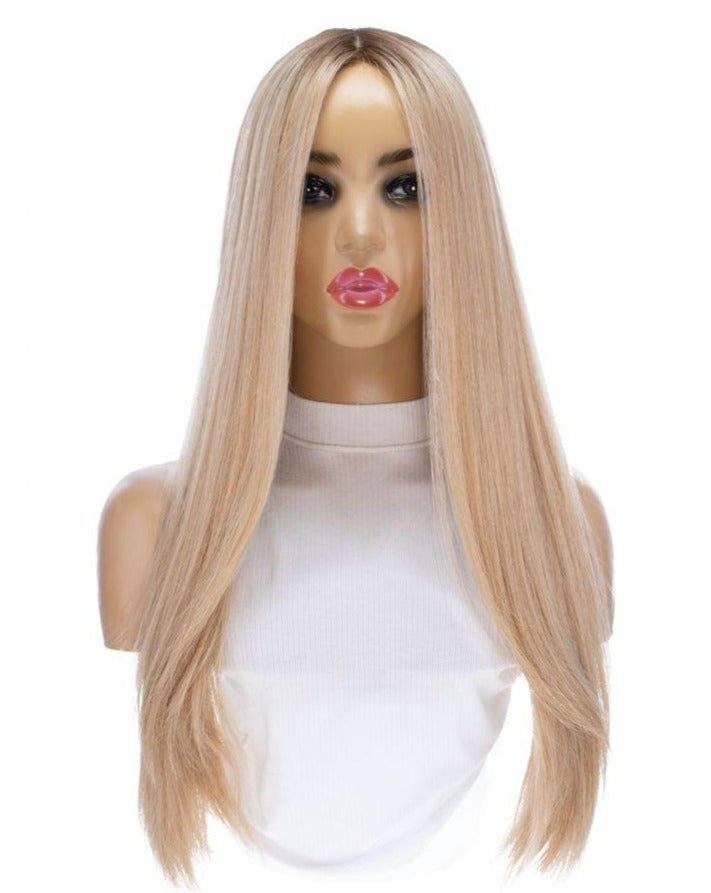 26" Ponytail Silk Top Wig Golden Blonde