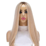 26" Ponytail Silk Top Wig Golden Blonde