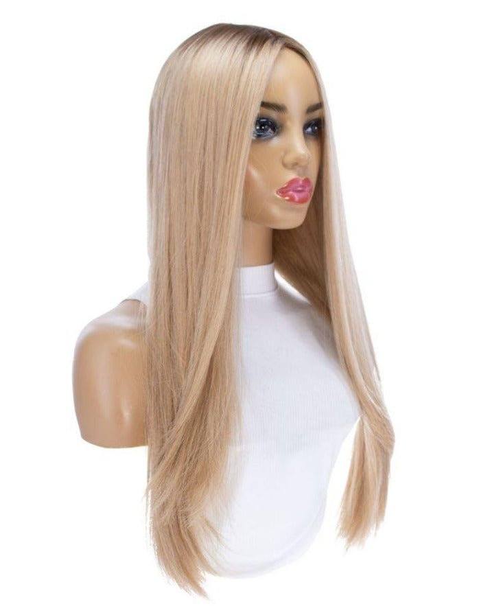 26" Ponytail Silk Top Wig Golden Blonde
