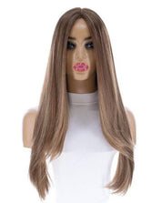 26" Ponytail Silk Top Wig Light Brown Babylight
