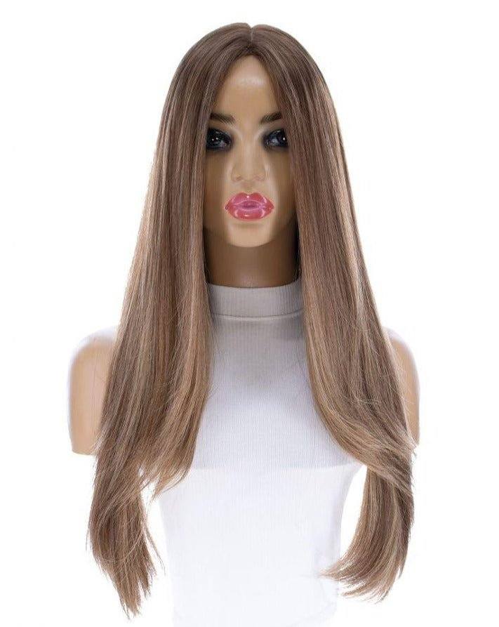 26" Ponytail Silk Top Wig Light Brown Babylight