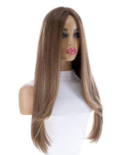 26" Ponytail Silk Top Wig Light Brown Babylight