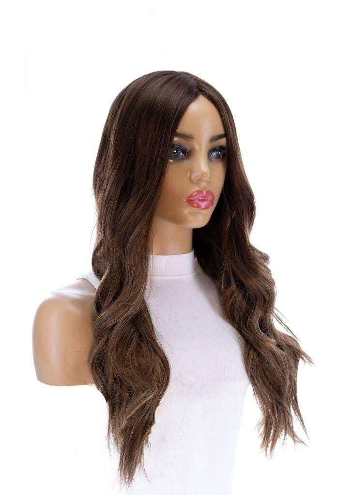 26" Ponytail Silk Top Wig Medium Brown Babylight