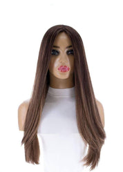 26" Ponytail Silk Top Wig Medium Brown Babylight