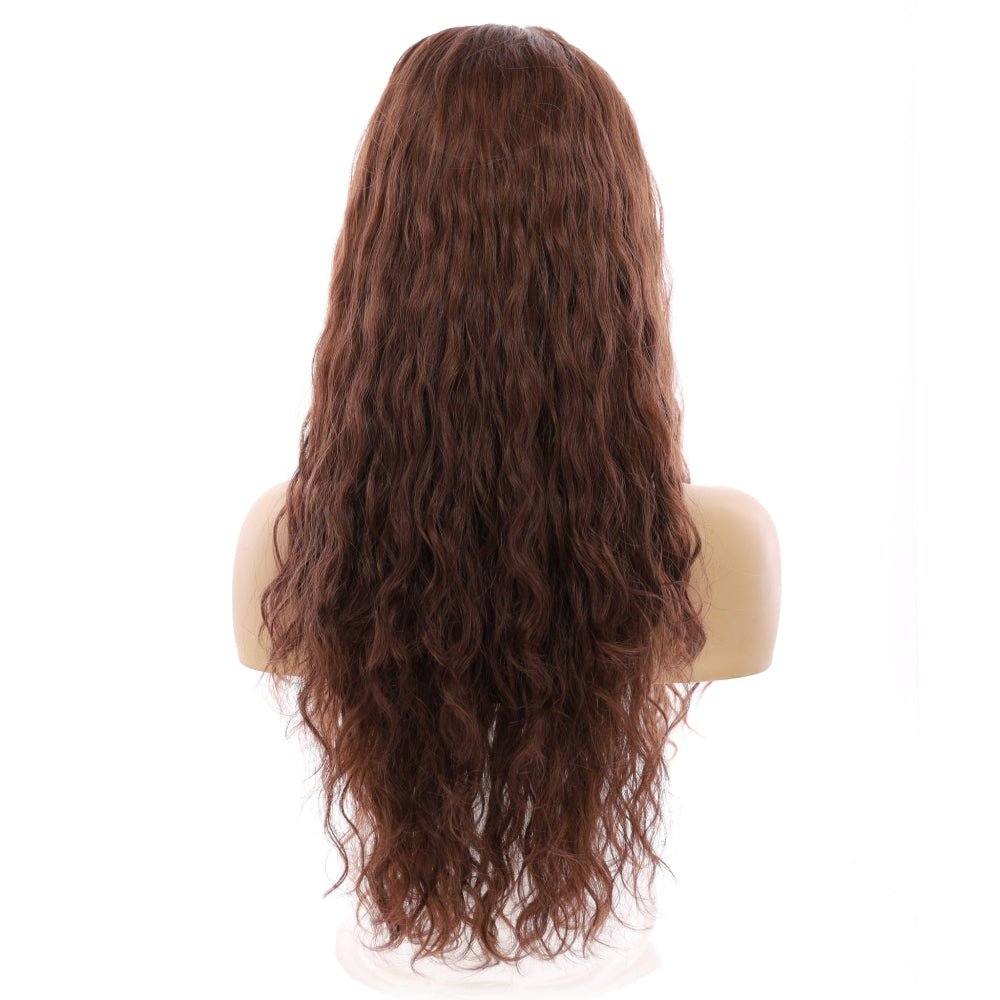 26" Ponytail Silk Top Wig Auburn Wavy