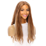 26" Ponytail Silk Top Wig Light Brown Babylight Wavy