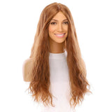 26" Ponytail Silk Top Wig Strawberry Blonde Wavy