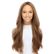 26" Amber Silk Top Wig Strawberry Blonde w/ Rooting