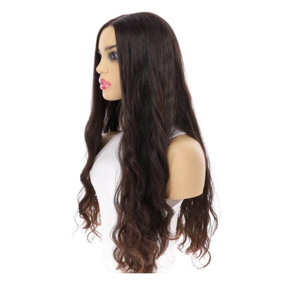 26" Divine Luxe Lace Top Wig #1B Black Wavy