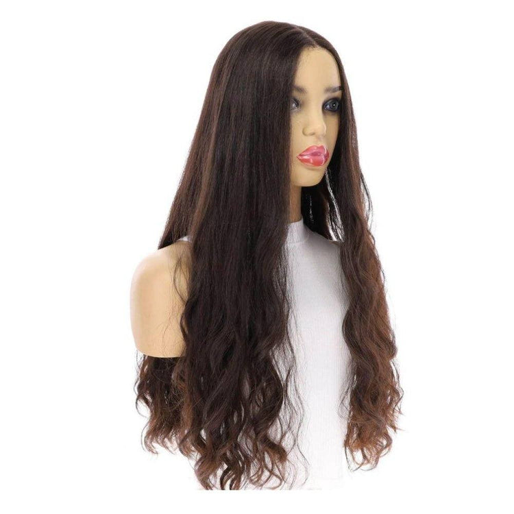 26" Divine Luxe Lace Top Wig #1B Black Wavy