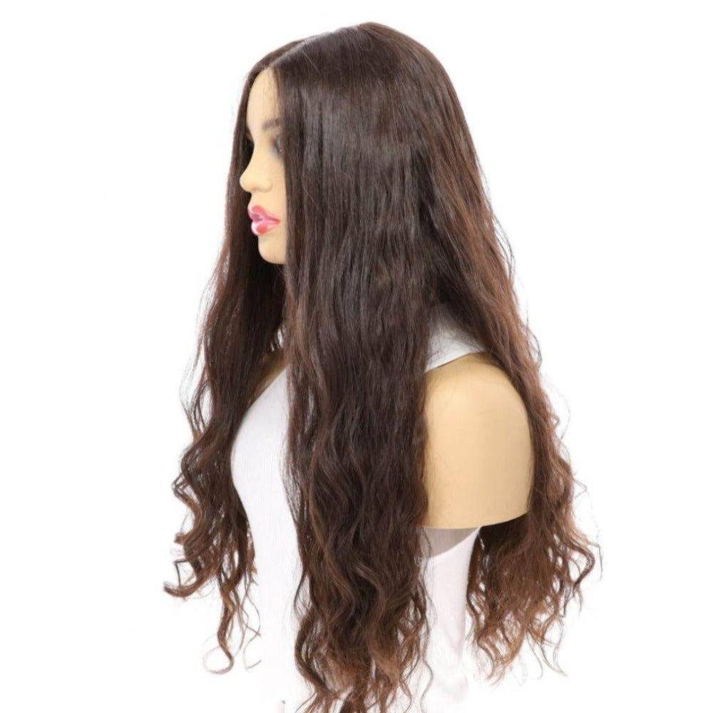 26" Divine Luxe Lace Top Wig #4 Dark Brown Wavy