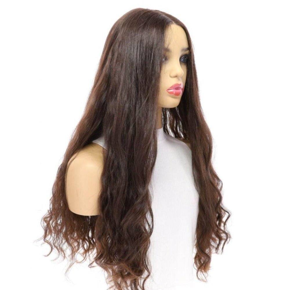 26" Divine Luxe Lace Top Wig #4 Dark Brown Wavy