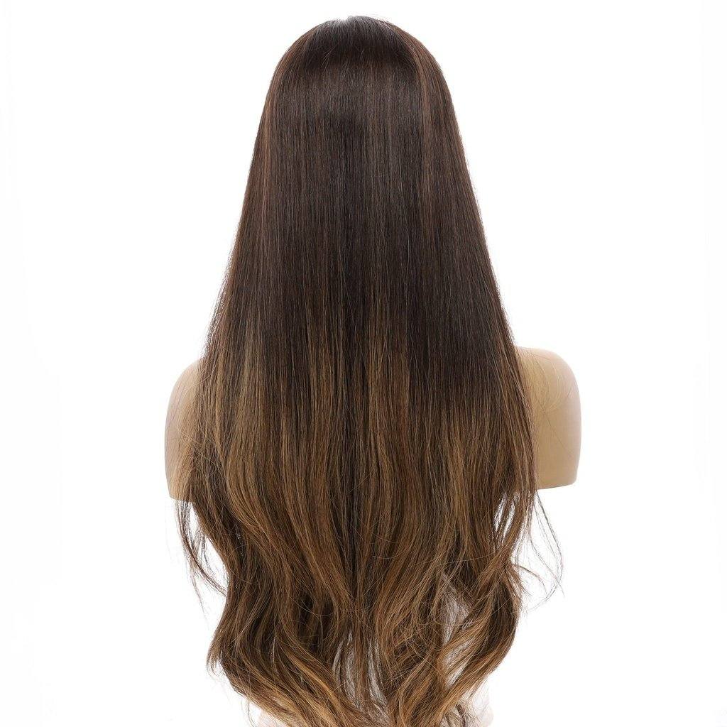 26" Divine Lace Top Wig Dark Brown Balayage