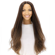 26" Divine Lace Top Wig Dark Brown Balayage