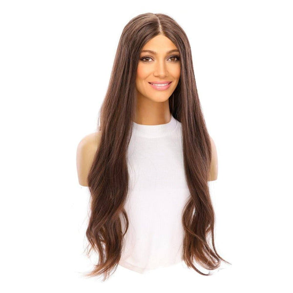 26" Divine Luxe Lace Top Wig #8 Warm Medium Brown