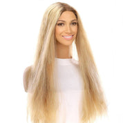 26" Divine Lace Top Wig Golden Blonde Wavy