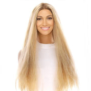 26" Divine Lace Top Wig Golden Blonde Wavy