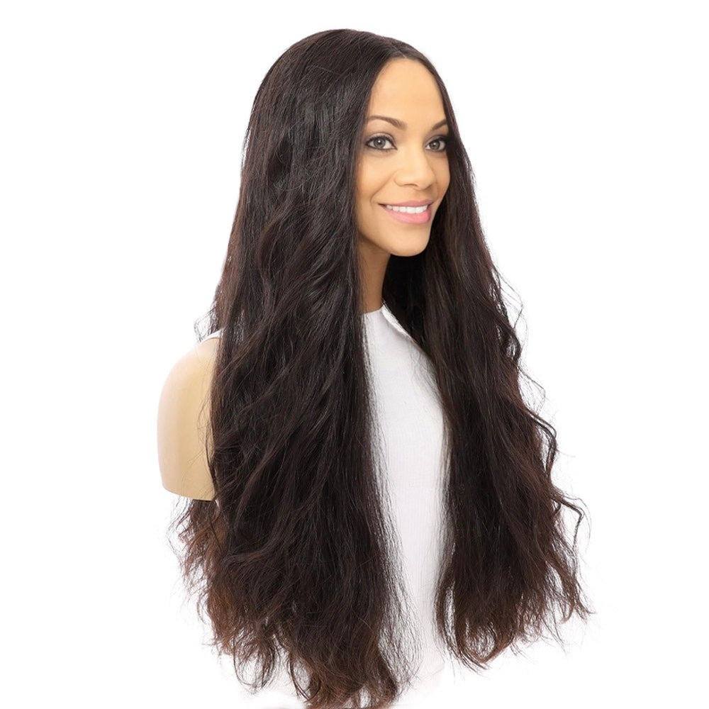 26" Divine Lace Top Wig Soft Black Wavy
