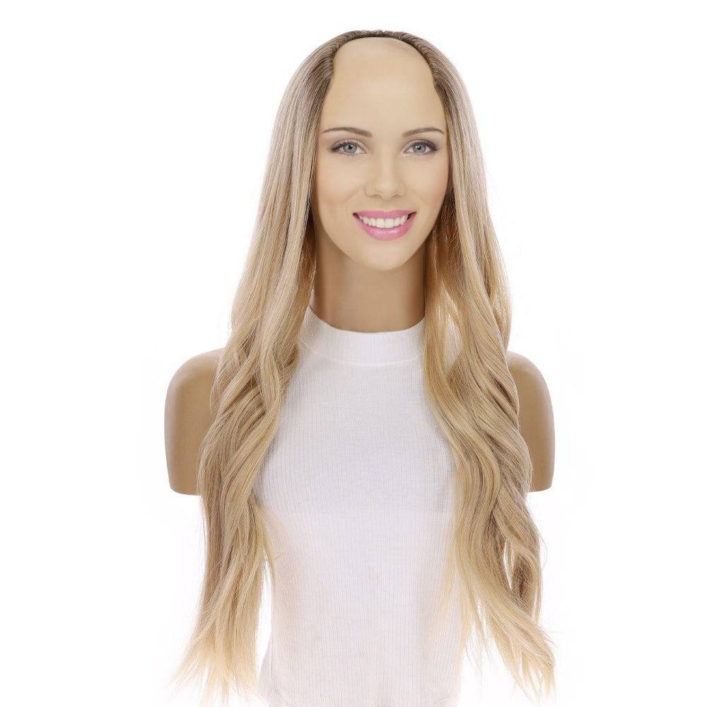 26" U-Shape Wig Platinum Blonde