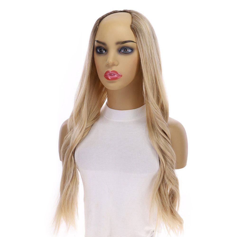 26" U-Shape Wig Platinum Blonde